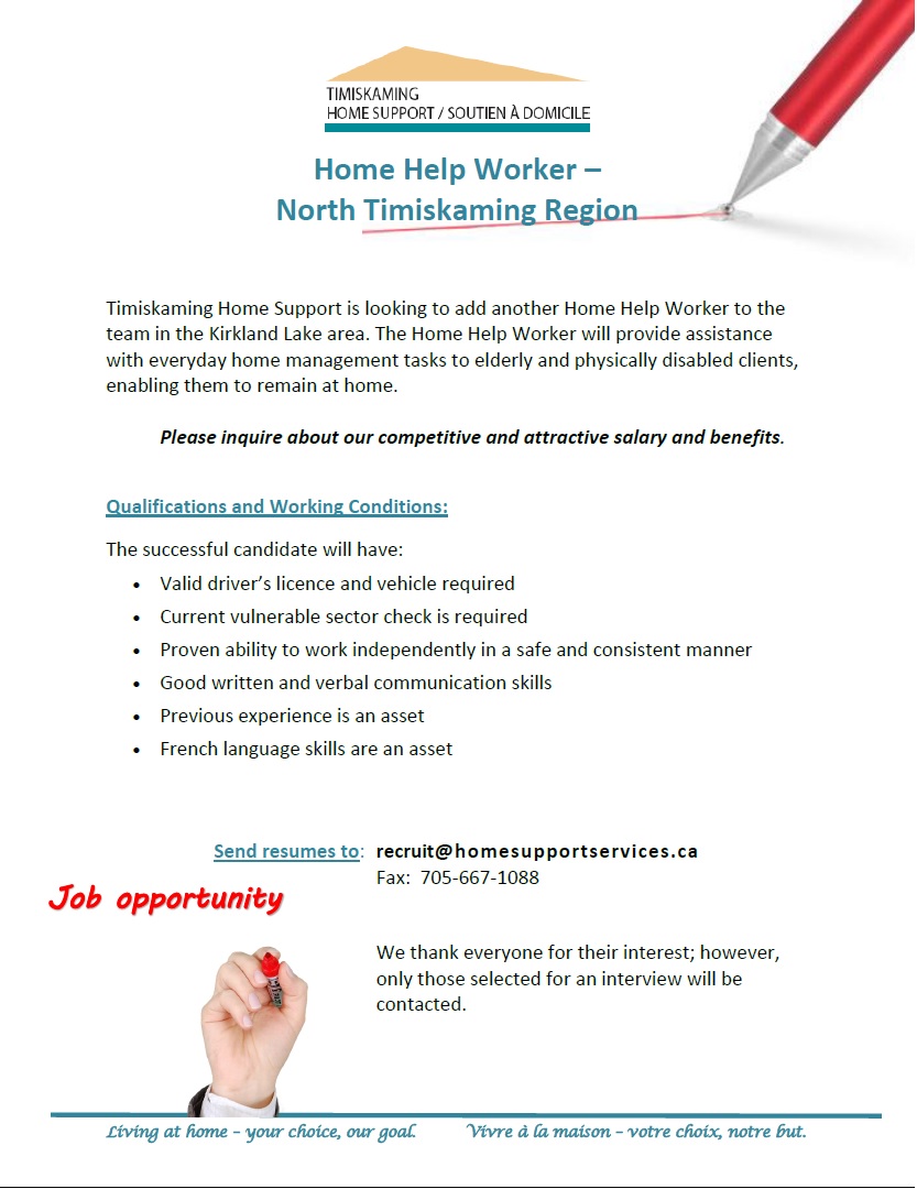 Job posting Home Help North