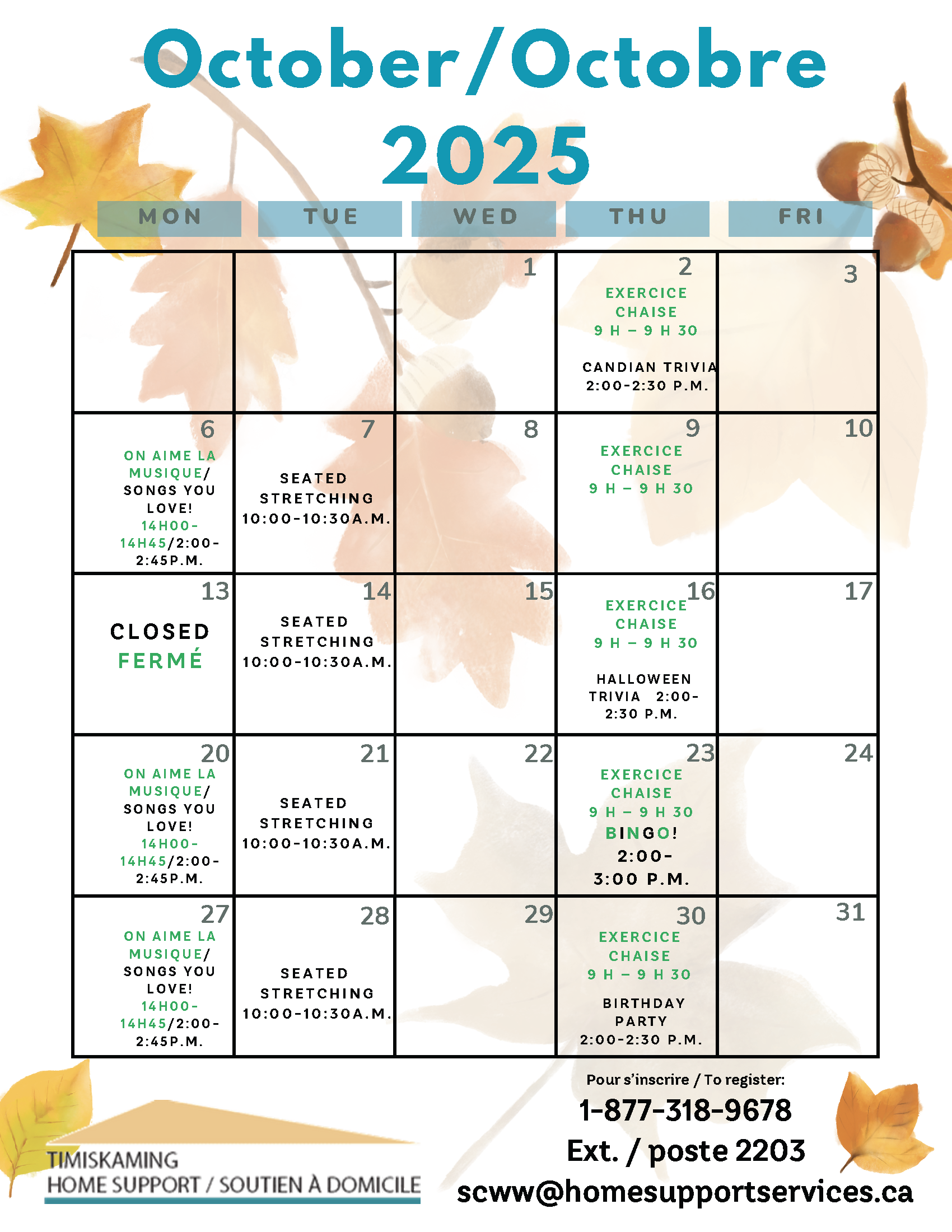 SCWW fall 2025_Oct_schedule
